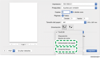 Ilustración de la pantalla del driver