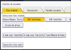 Ilustración de la pantalla del panel de mandos