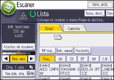 Ilustración de la pantalla del panel de mandos