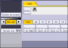 Ilustración de la pantalla del panel de mandos