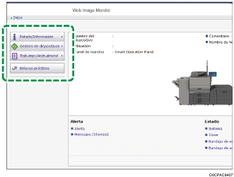 Ilustración de la pantalla del navegador web
