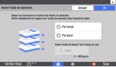 Illustration de l'écran du panneau de commande
