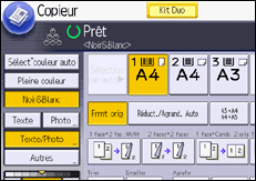 Illustration de l'écran du panneau de commande