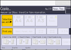 Illustration de l'écran du panneau de commande