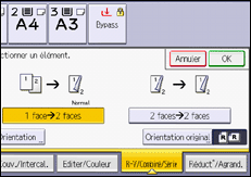 Illustration de l'écran du panneau de commande