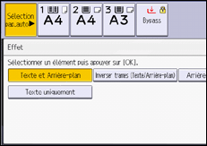 Illustration de l'écran du panneau de commande