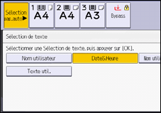Illustration de l'écran du panneau de commande