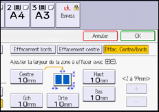 Illustration de l'écran du panneau de commande