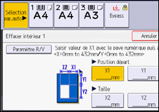Illustration de l'écran du panneau de commande