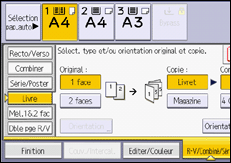 Illustration de l'écran du panneau de commande