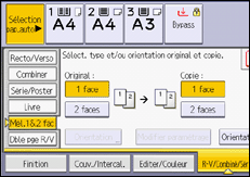 Illustration de l'écran du panneau de commande