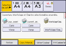 Illustration de l'écran du panneau de commande