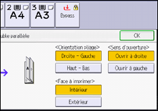 Illustration de l'écran du panneau de commande