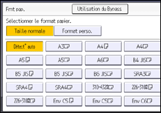 Illustration de l'écran du panneau de commande