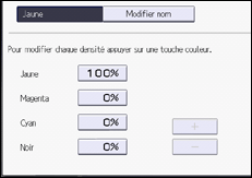 Illustration de l'écran du panneau de commande