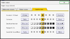 Illustration de l'écran du panneau de commande