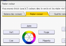 Illustration de l'écran du panneau de commande