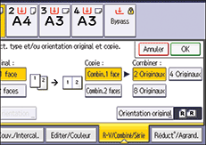 Illustration de l'écran du panneau de commande