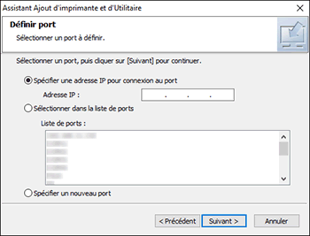 Illustration du programme d'installation du pilote
