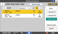 Illustration de l'écran du panneau de commande