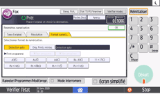Illustration de l'écran du panneau de commande