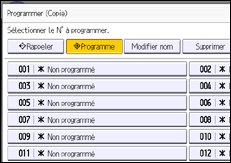 Illustration de l'écran du panneau de commande