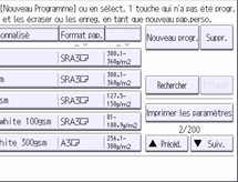 Illustration de l'écran du panneau de commande