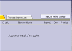 Illustration de l'écran du panneau de commande