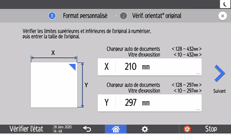 Illustration de l'écran du panneau de commande
