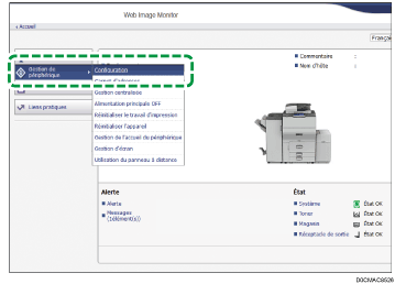 Illustration de la page du navigateur Web