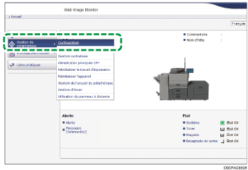 Illustration de la page du navigateur Web