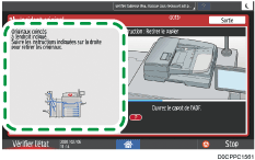 Illustration de l'écran du panneau de commande
