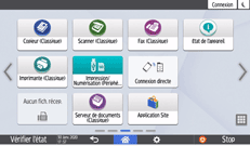 Illustration de l'écran du panneau de commande