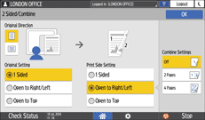 Operation panel screen illustration