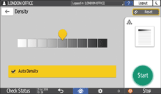 Operation panel screen illustration