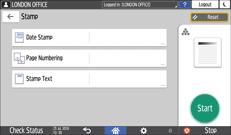 Operation panel screen illustration