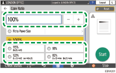Operation panel screen illustration