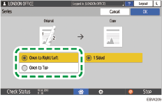 Operation panel screen illustration