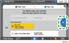 Operation panel screen illustration