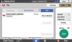 Operation panel screen illustration