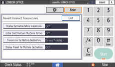 Operation panel screen illustration