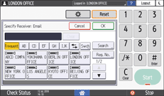 Operation panel screen illustration