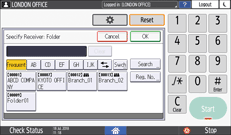Operation panel screen illustration