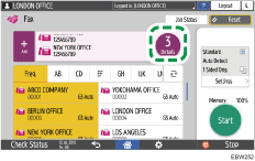 Operation panel screen illustration