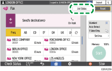 Operation panel screen illustration