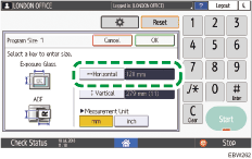 Operation panel screen illustration