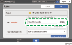 Operation panel screen illustration