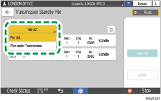 Operation panel screen illustration