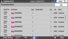 Operation panel screen illustration