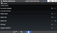 Operation panel screen illustration